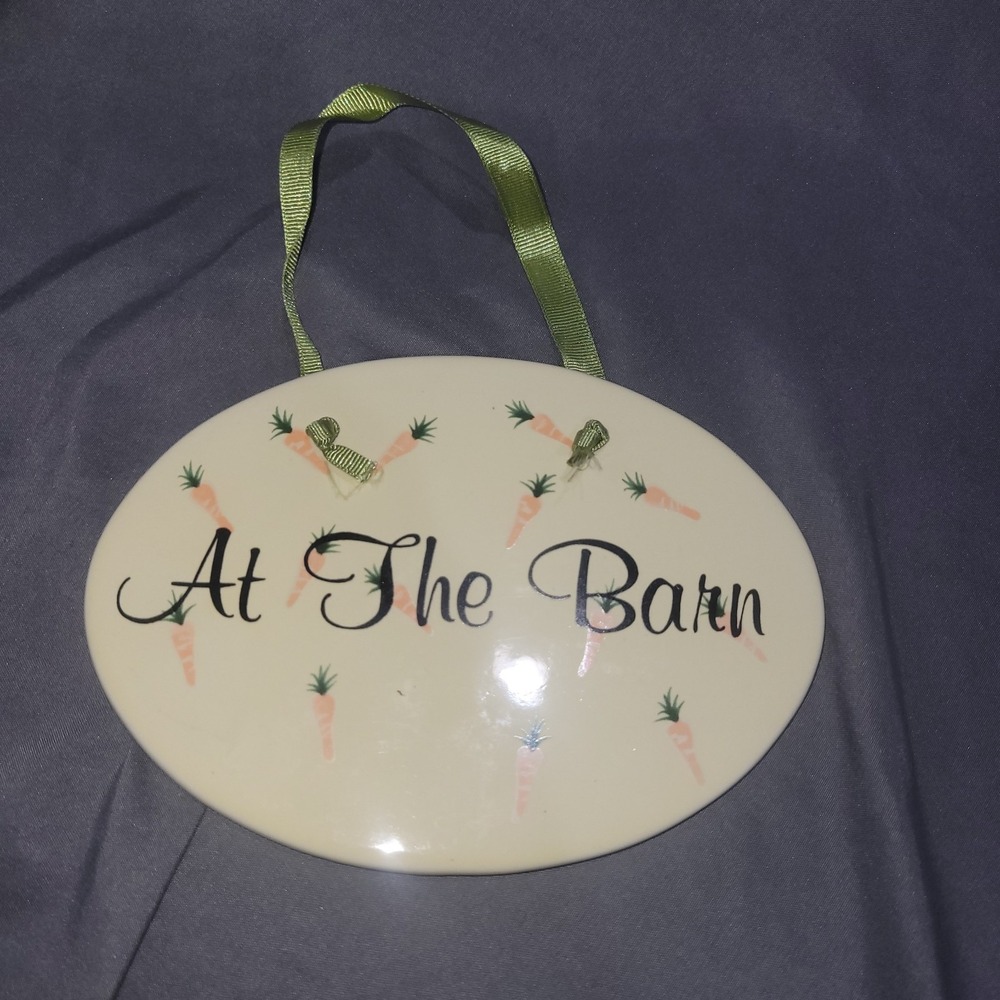 Equestrian Ceramic Plaque At The Barn Meme Western Farm Horse